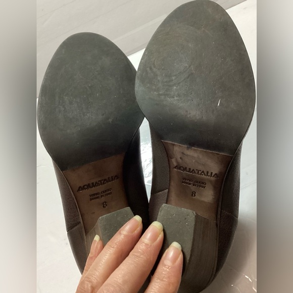 Aquatalia Dark Brown Ankle Boots Size 8 - Picture 6 of 8